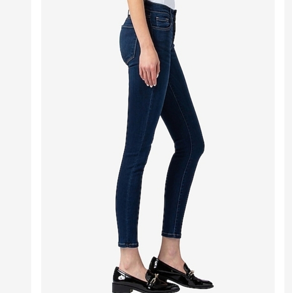 Flying Monkey Mid Rise Dark Wash Stretchy Skinny Jeans - Picture 2 of 12